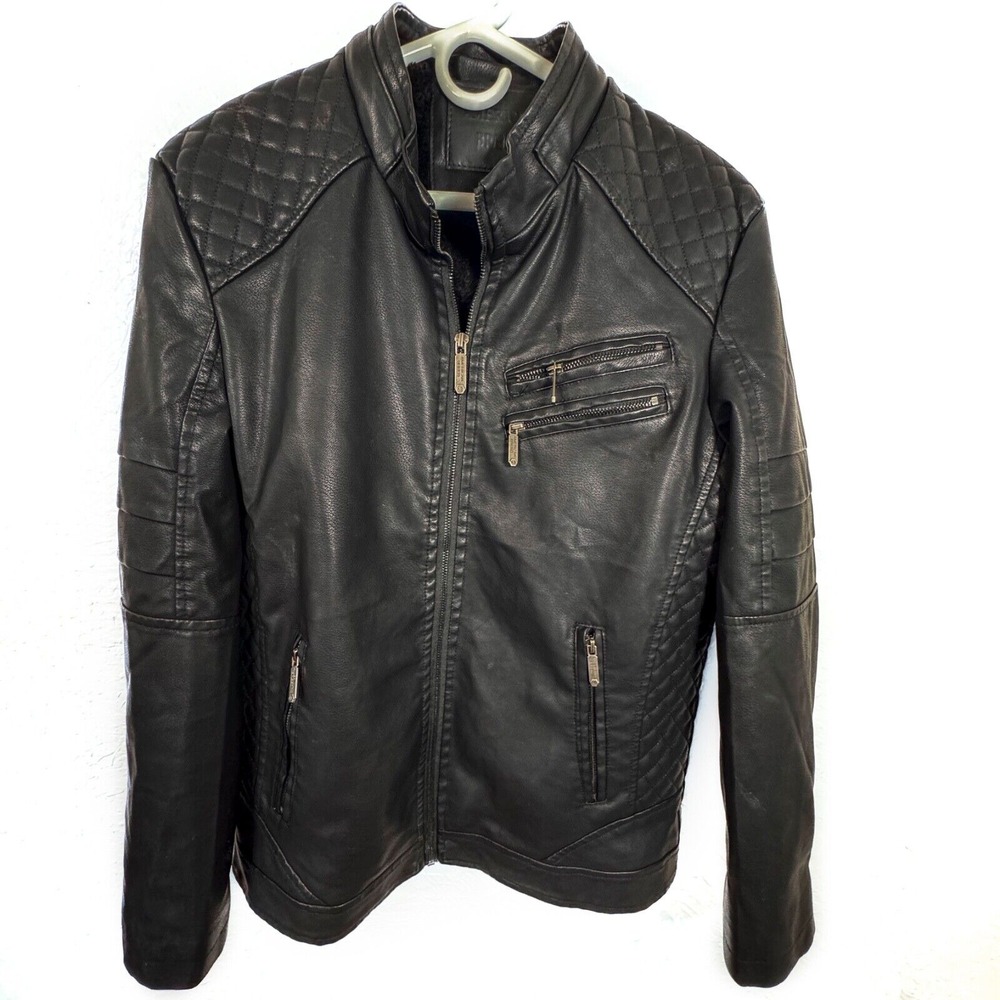 American Breed Men's black Faux Jacket - Picture 1 of 5
